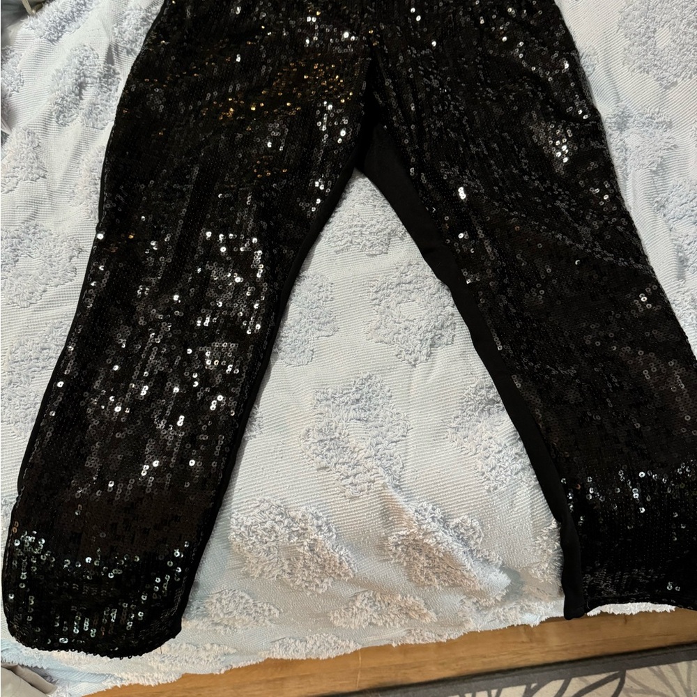 Eloquii 18W Sequin Black Pants